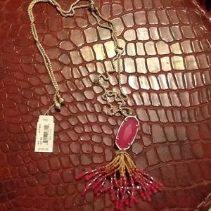 Kendra Scott pink tassel necklace